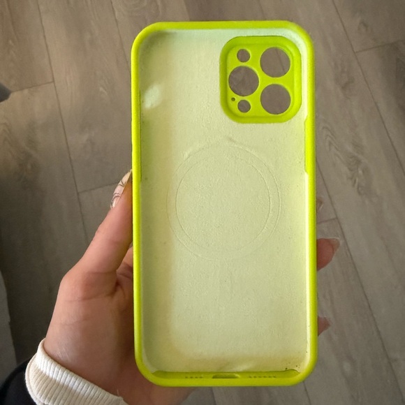 Neon Yellow iPhone 12 Pro Max Case - Picture 2 of 4